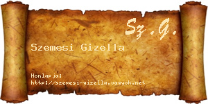 Szemesi Gizella névjegykártya