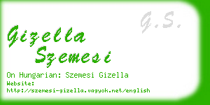 gizella szemesi business card